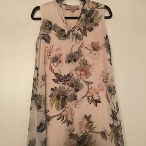 NWOT Philosophy Pink Floral two layer dress